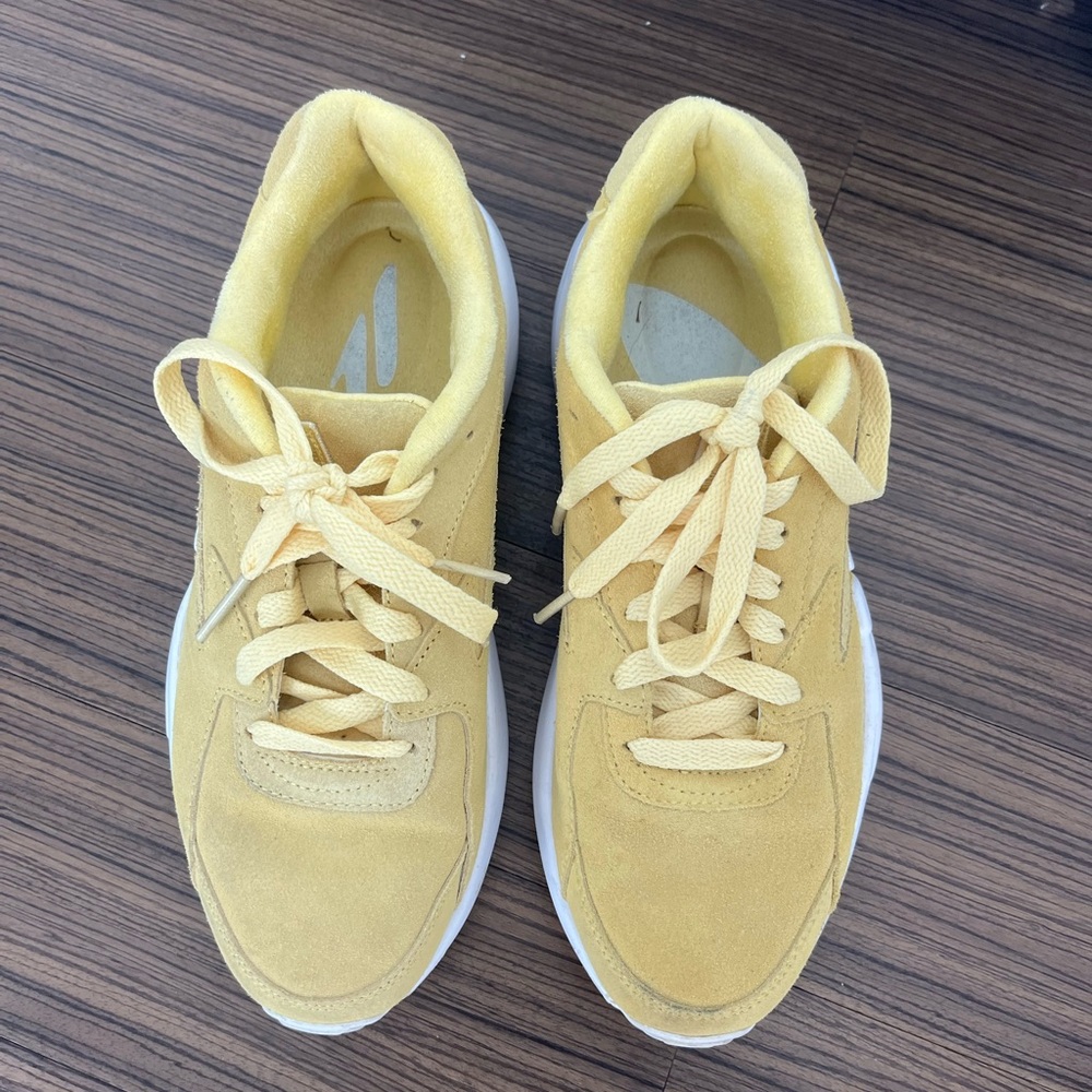 yellow fila sneakers
